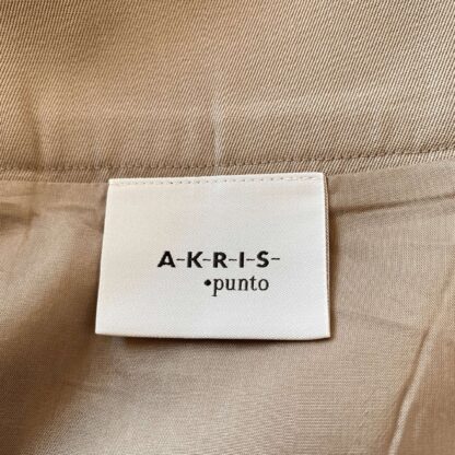 close up of the Akris Punto clothing label in a skirt waistband
